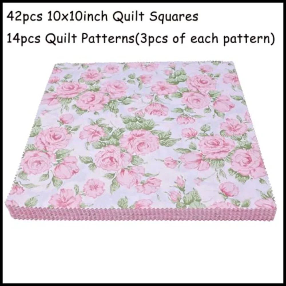 Precut Cotton Fabric Squares Bundle Quilting Sewing DIY Patchwork Craft
